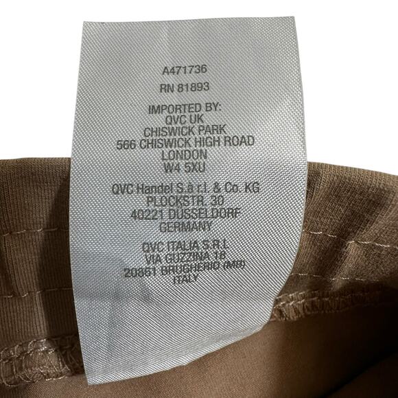 Susan Graver Weekend Regular Pull OnPremium Stretch Crop Pants Tan Womens Sz XS - Picture 9 of 9